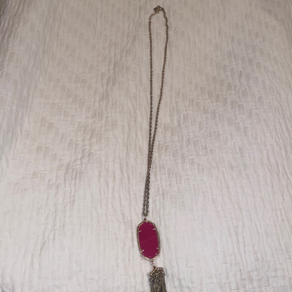 Hot pink Kendra scott necklace